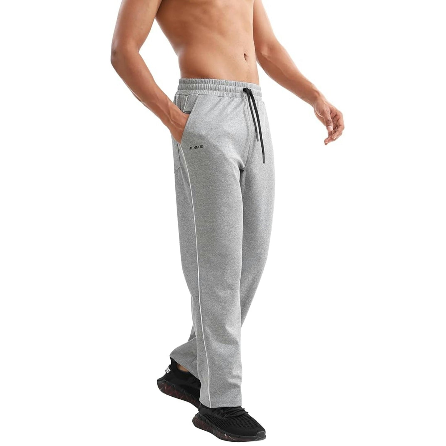 Open Bottom Loose Gerade Joggers