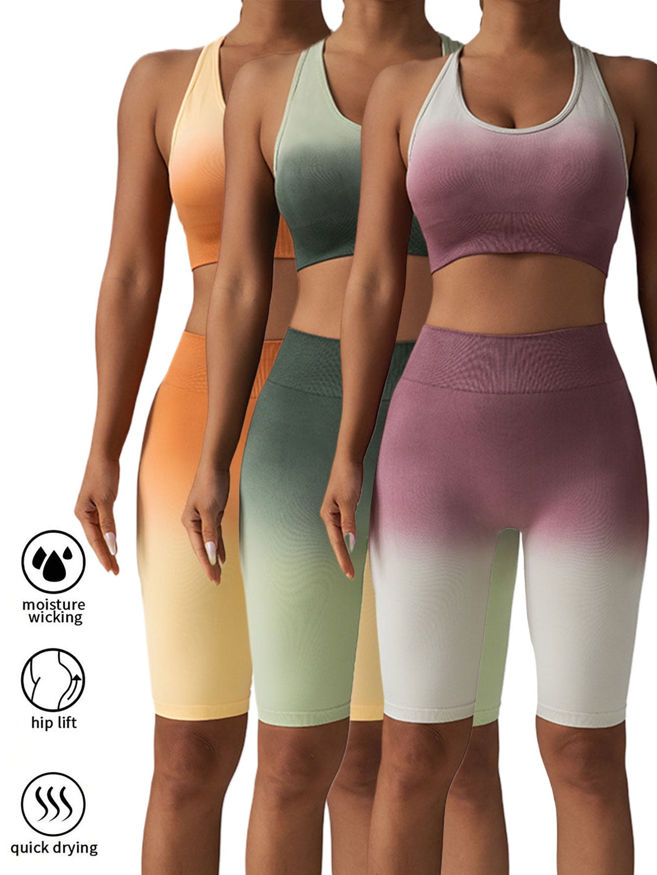 3 Pack Women Workout Shorts