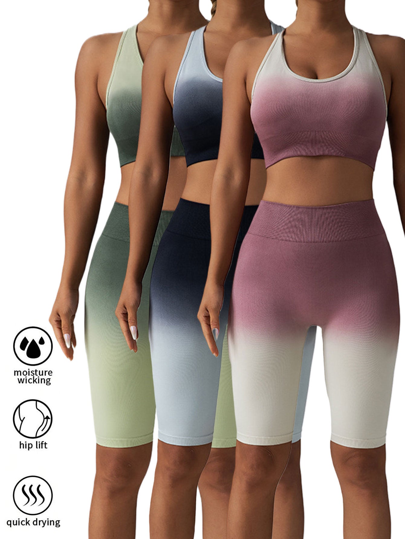 3 Pack Women Workout Shorts