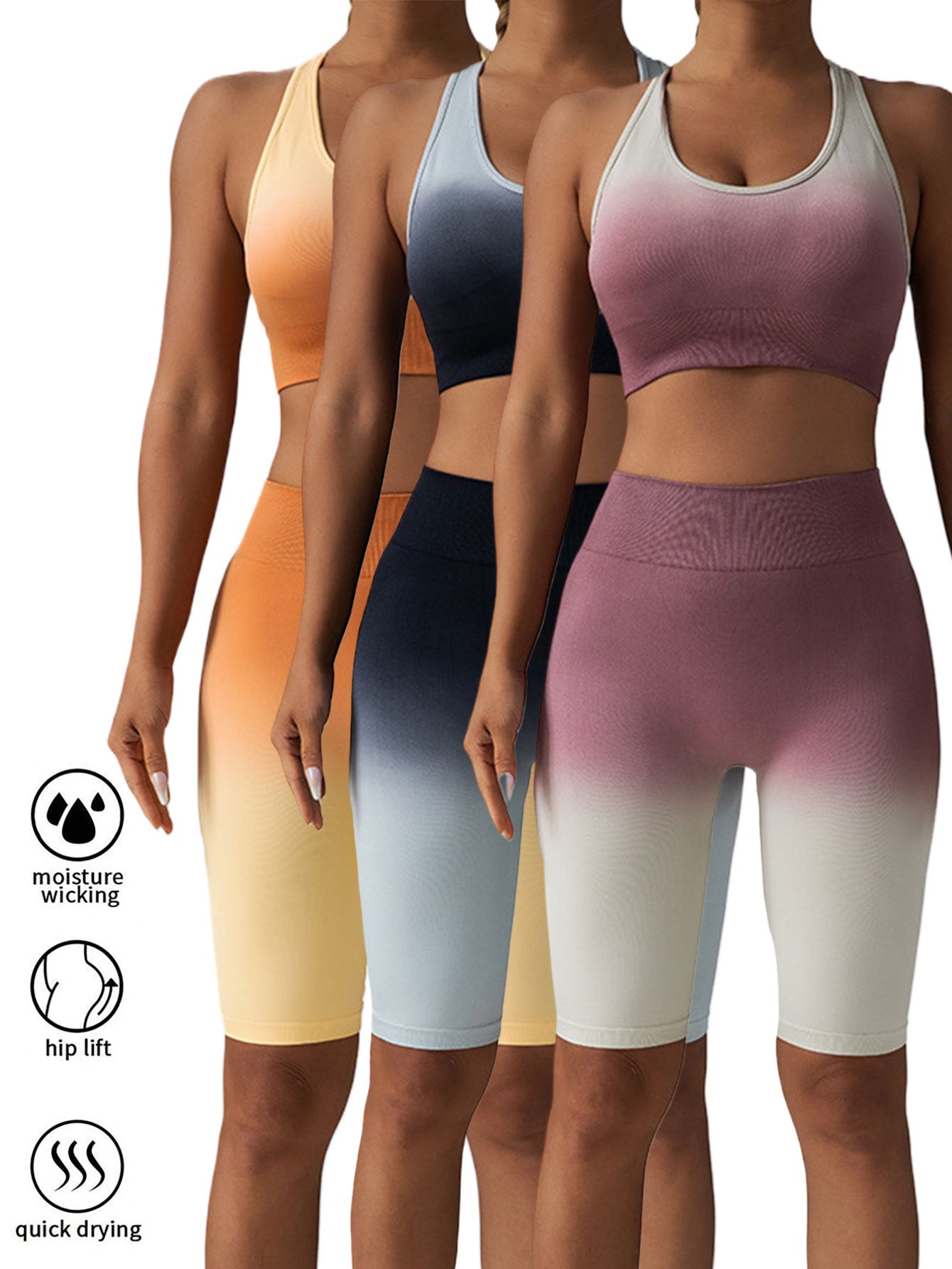 3 Pack Women Workout Shorts