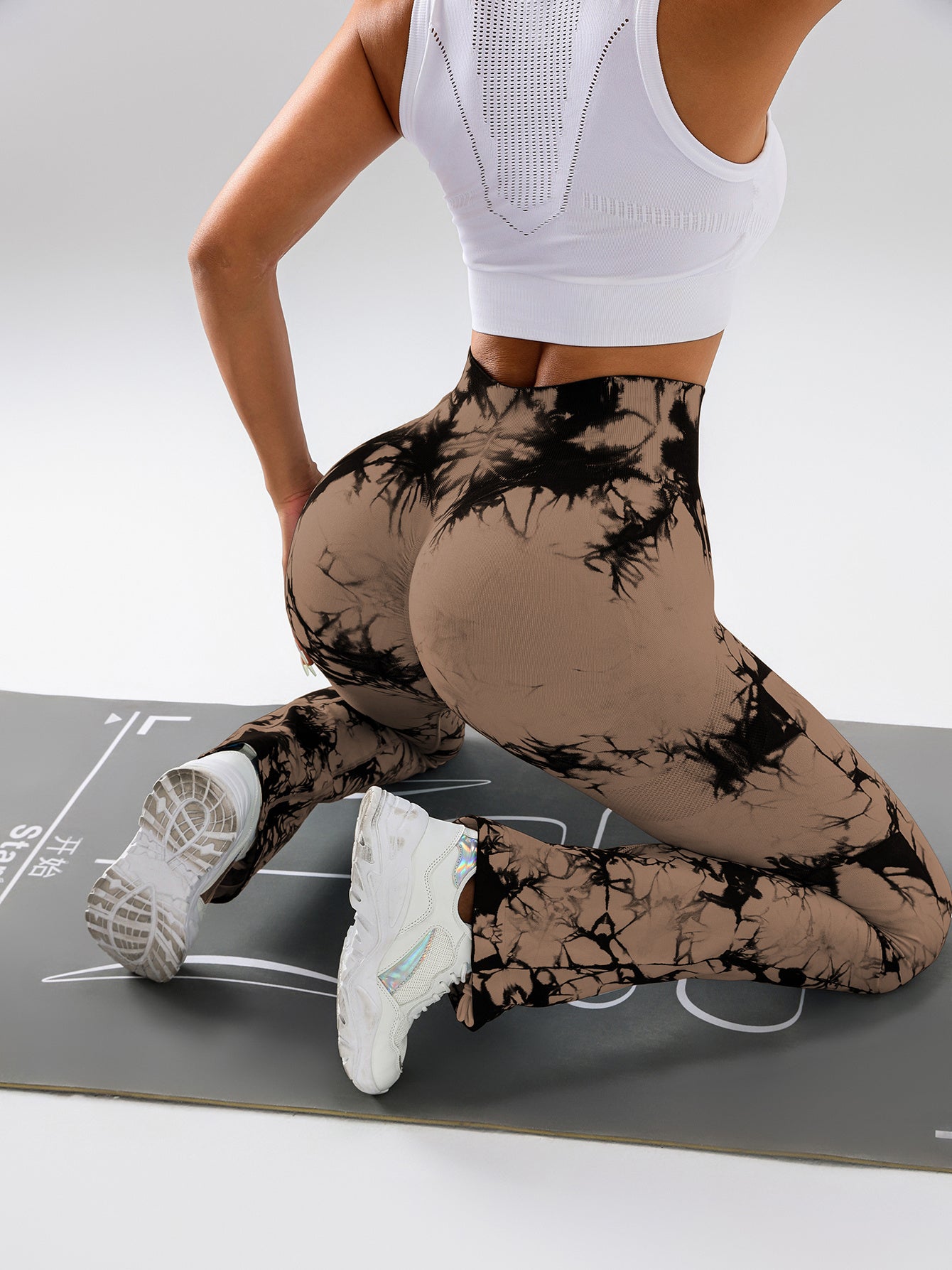 3 Pack Tie Dye Seamless High Waisted Workout Legging